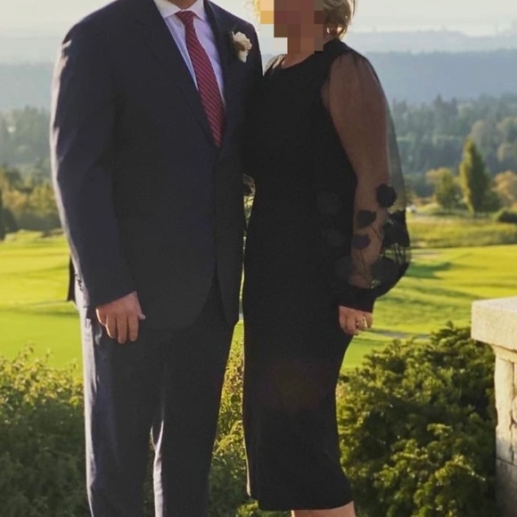 Black Floral Dress - Picture 3 of 3